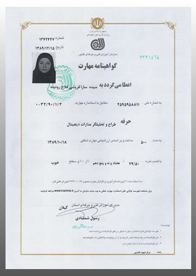 Sara-Ghoreishi-Tahlil گواهینامه ها - پارت شبکه پرداز | Certificates - PartNetwork.Net